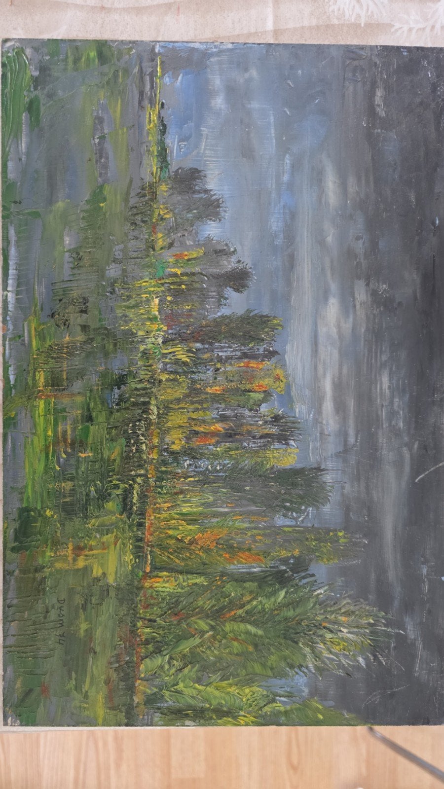 Belle huile originale sur panneau datée 1974 et signée DUSEM, Antiquités & Art, Enlèvement ou Envoi
