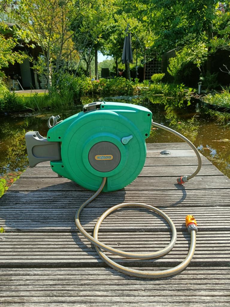 Tuinhaspel 15 meter, Tuin en Terras, Tuinslangen, Ophalen, Gebruikt, Tuinslanghaspel