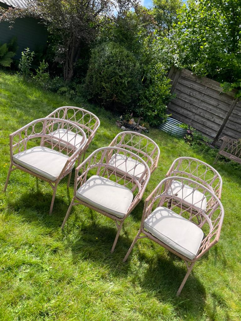 6 jysk tuinstoelen, Ophalen, Zo goed als nieuw