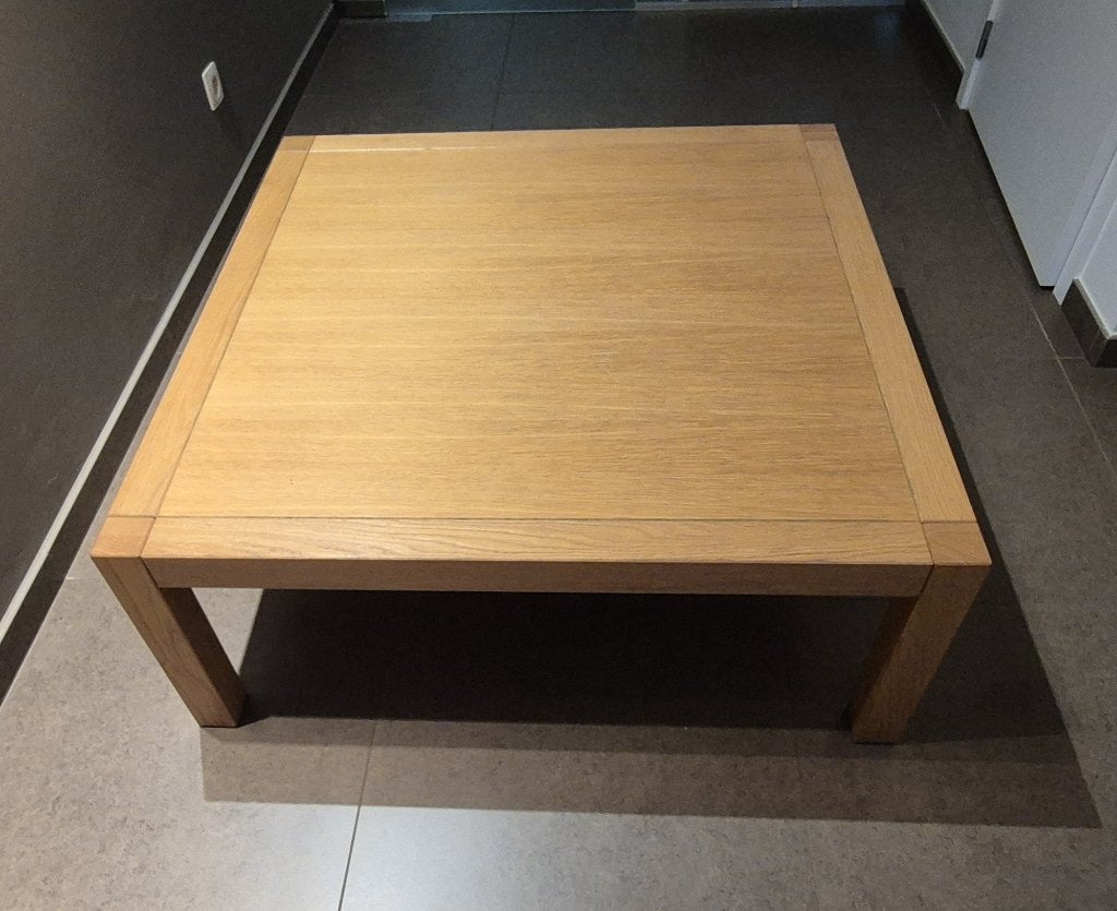 Salontafel (100cm x 100cm x 40cm), Huis en Inrichting, Ophalen, Gebruikt, Vierkant, Hout
