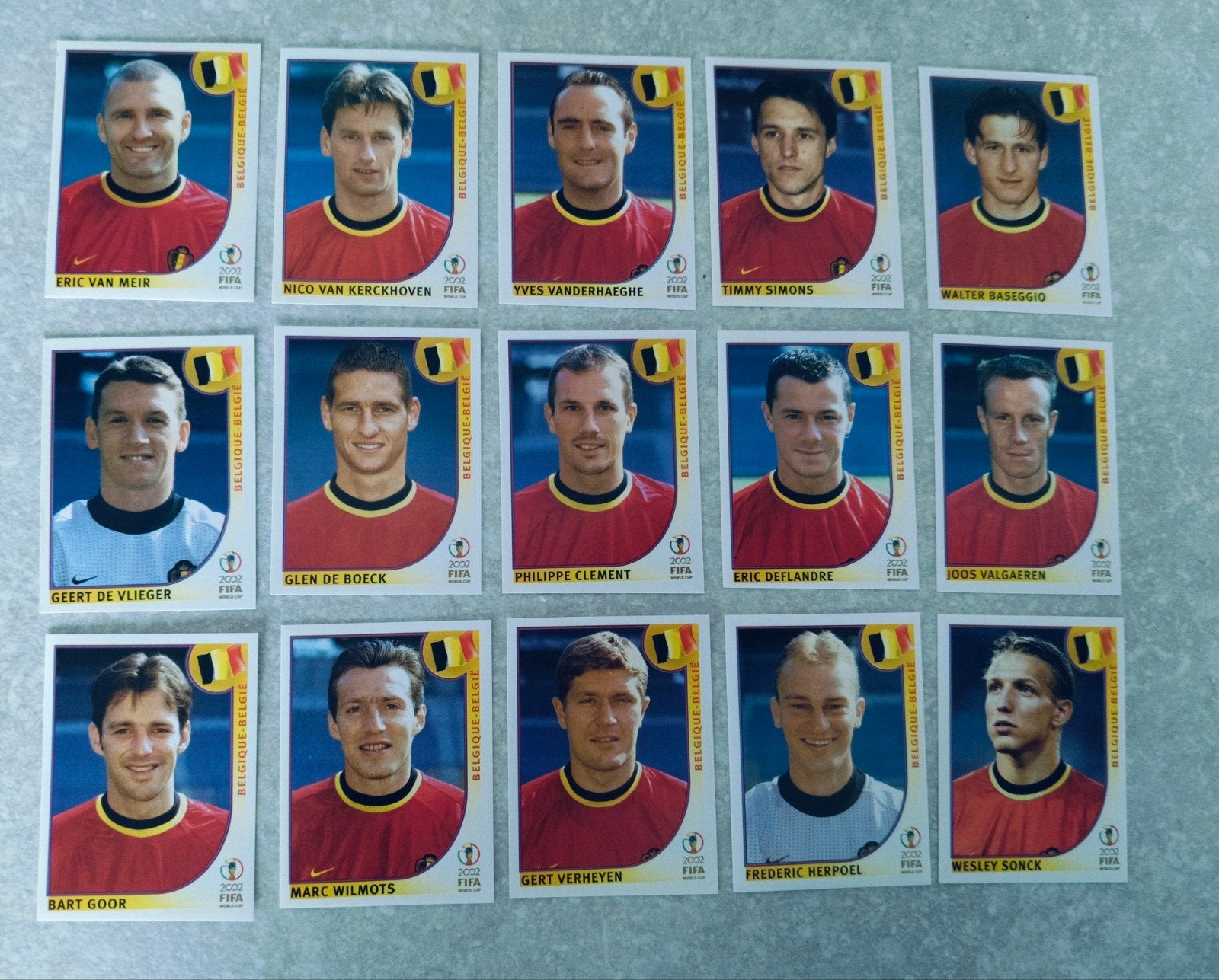 15 Panini stickers WK 2002 Korea Japan, Verzamelen, Ophalen of Verzenden