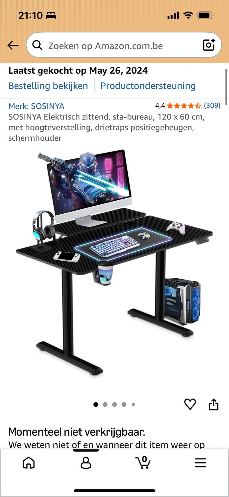 Bureau debout, Enlèvement, Utilisé