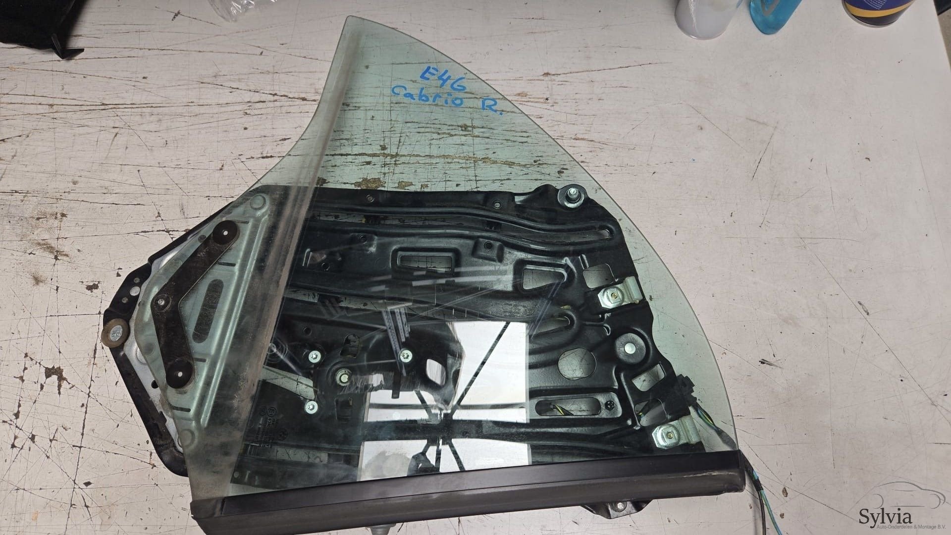 Raammechanisme met glas rechts achter BMW 3 serie E46 Cabrio, -, Utilisé, -, -