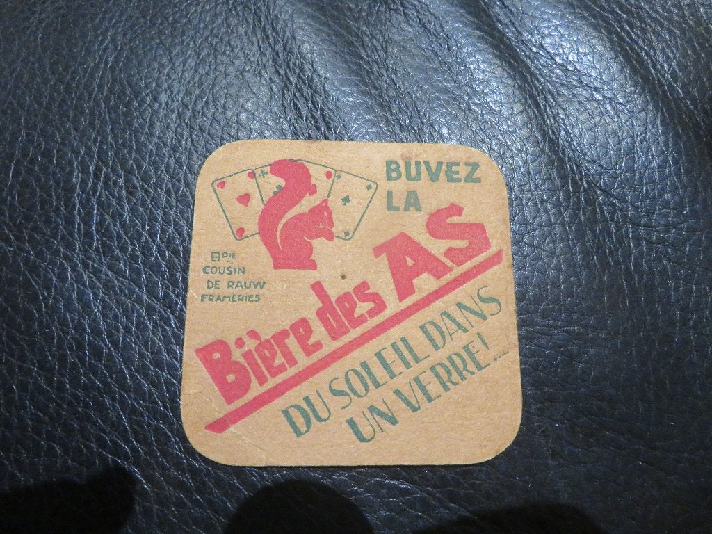 bierviltje biere des As, Verzamelen, Ophalen of Verzenden, Zo goed als nieuw, Viltje(s), Overige merken