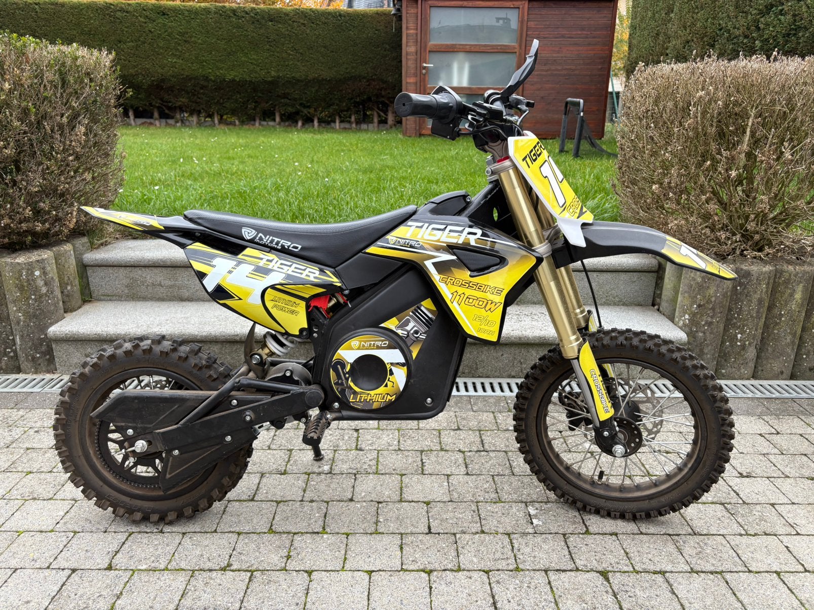TIGER crossbike 1100W lithium elektrische kindermotorfiets, Fietsen en Brommers, Ophalen, Zo goed als nieuw, Overige merken