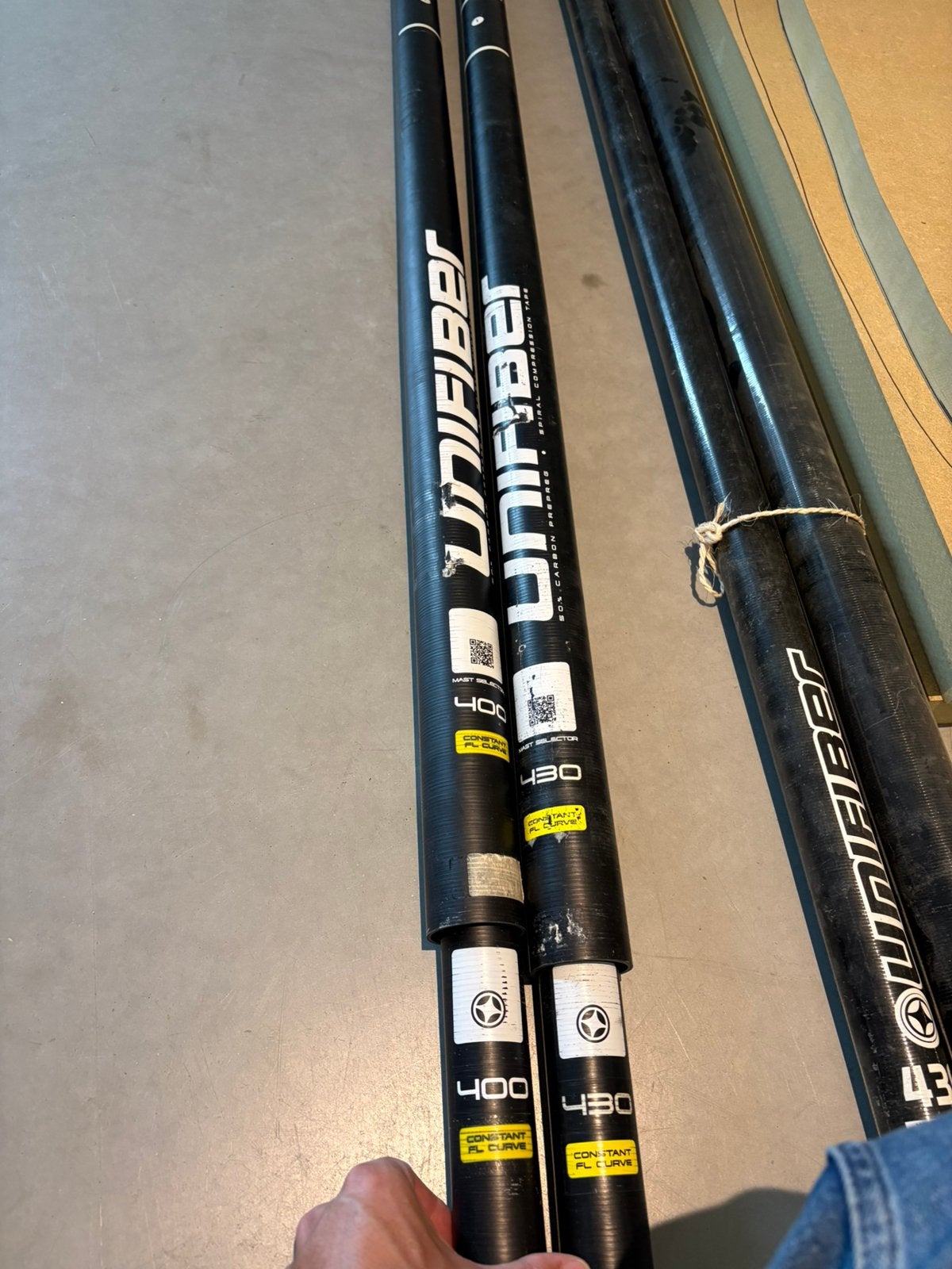 3 windsurf masten Unifiber 50% Carbon, Watersport en Boten, Ophalen, Zo goed als nieuw, Duotone, Mast