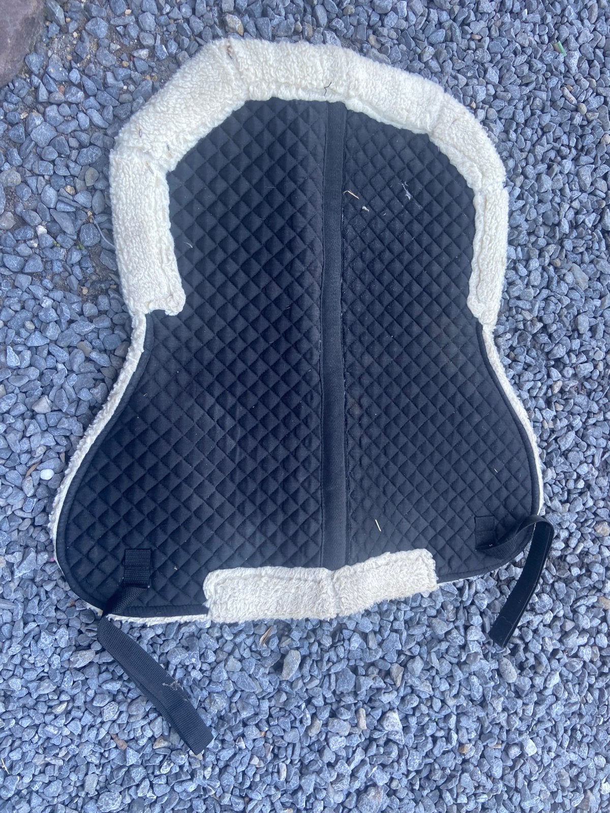 Tapis sous selle noir et blanc chevaux, Enlèvement ou Envoi, Comme neuf, Blanc