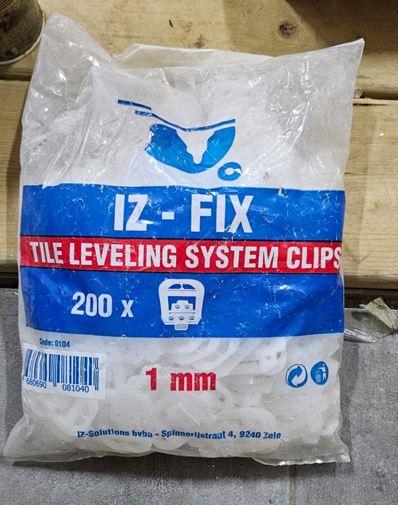 Tegel Nivelleer Leveling klemmen/clips 1mm 200st, Ophalen, Nieuw