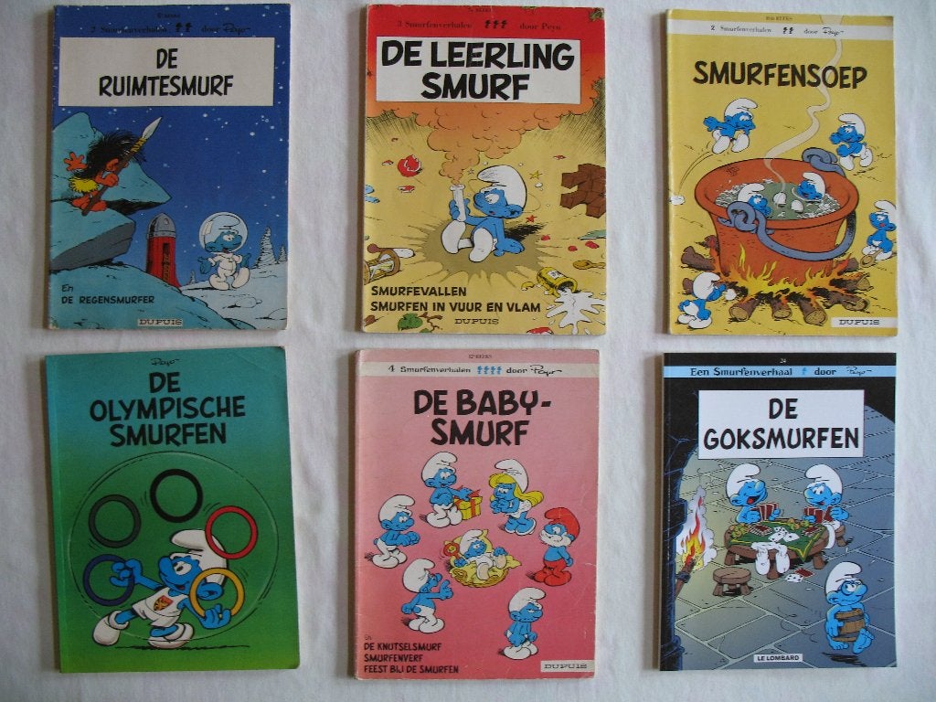 De smurfen, 10 stuks, Meerdere stripboeken, Ophalen of Verzenden