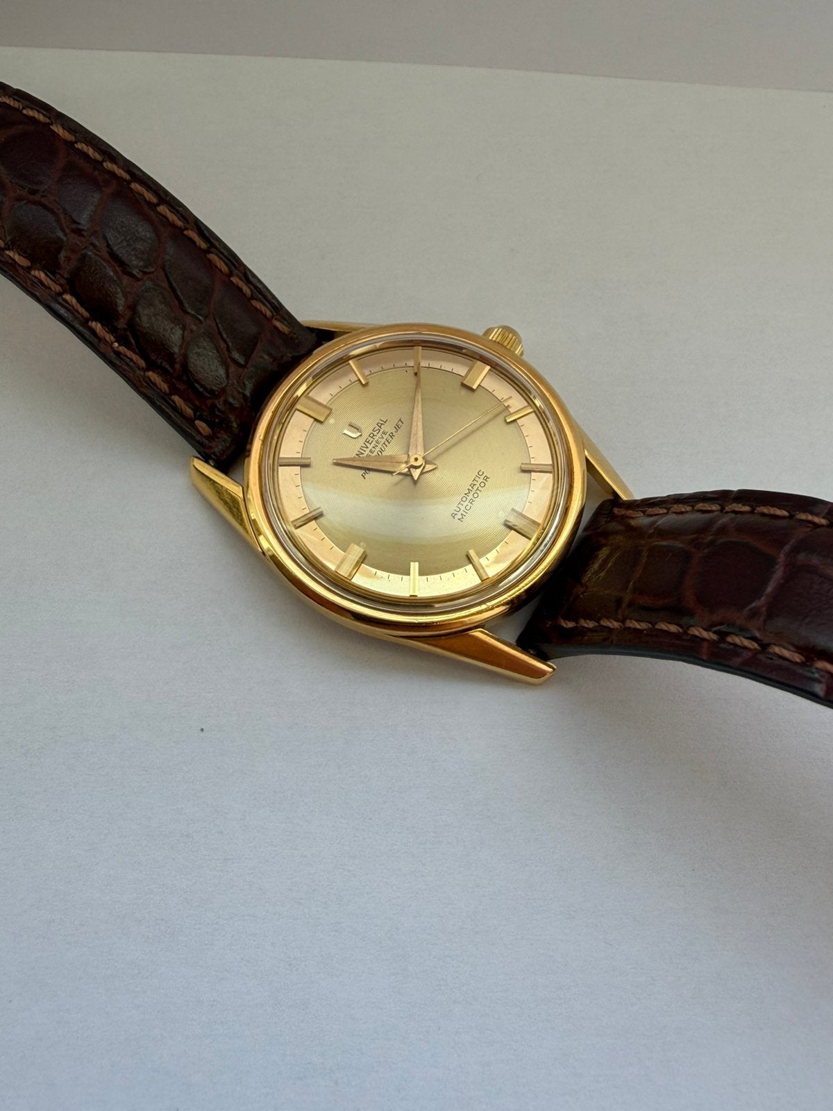 Universal Geneve Polerouter Jet - te koop of te ruil, Handtassen en Accessoires, Horloges | Heren, Staal, Polshorloge, Ophalen