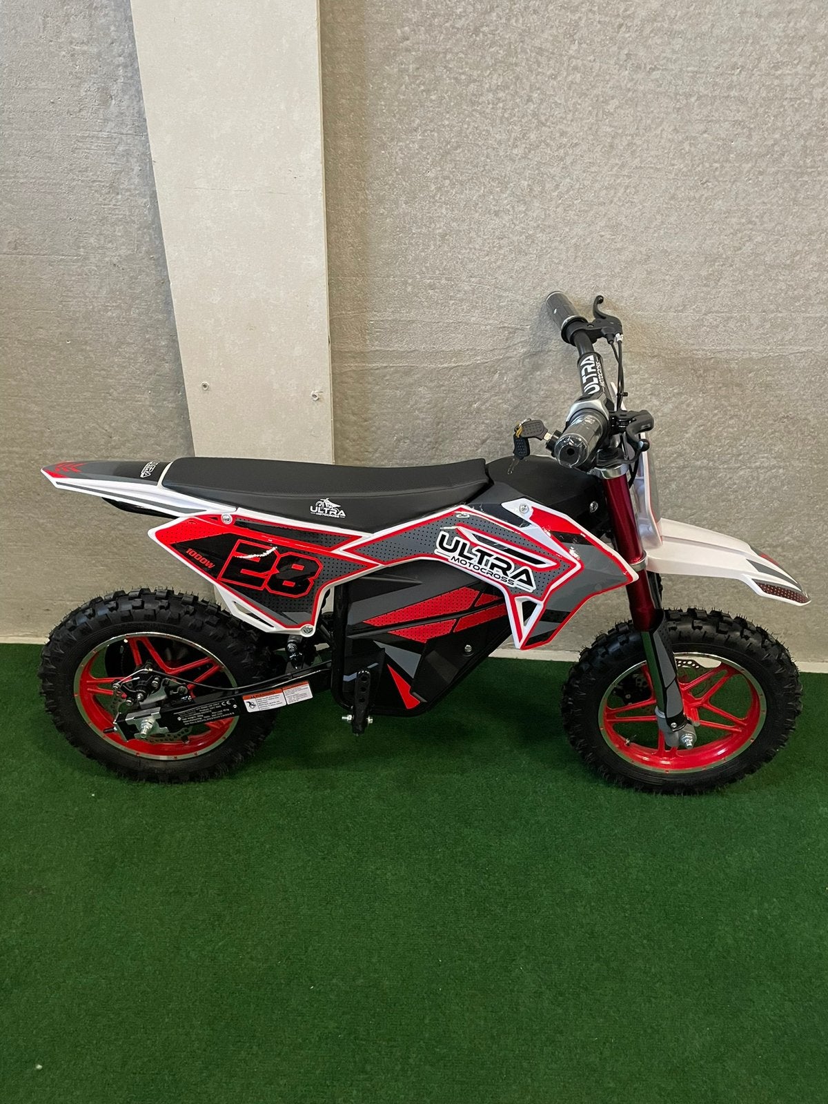 Nieuwe Ultra 1000 watt elektrische rode kinder crossmotor, Enlèvement, Neuf