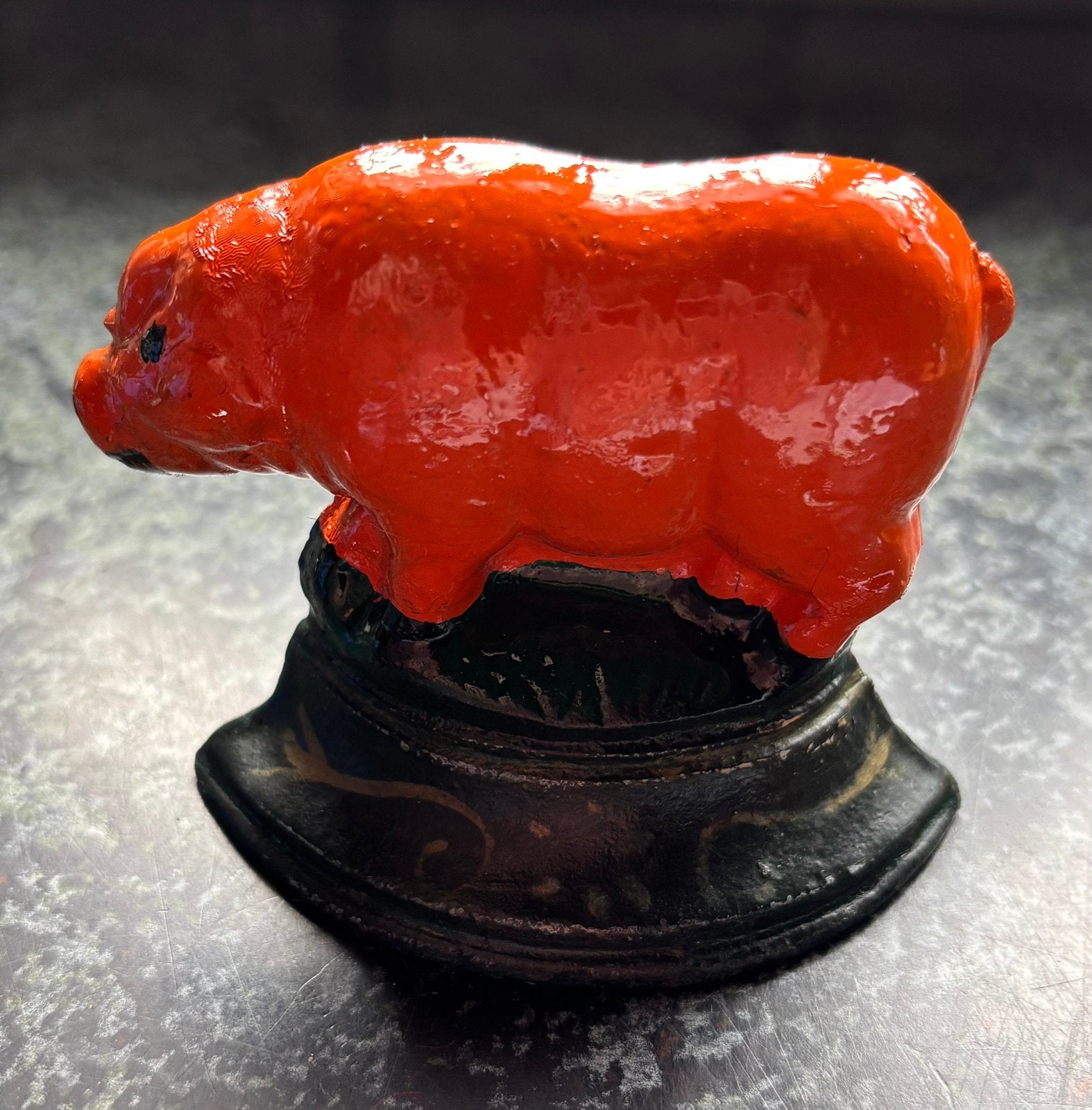 Butée de porte en fonte, cochon 9/7 cm., Métal, Enlèvement ou Envoi, Comme neuf
