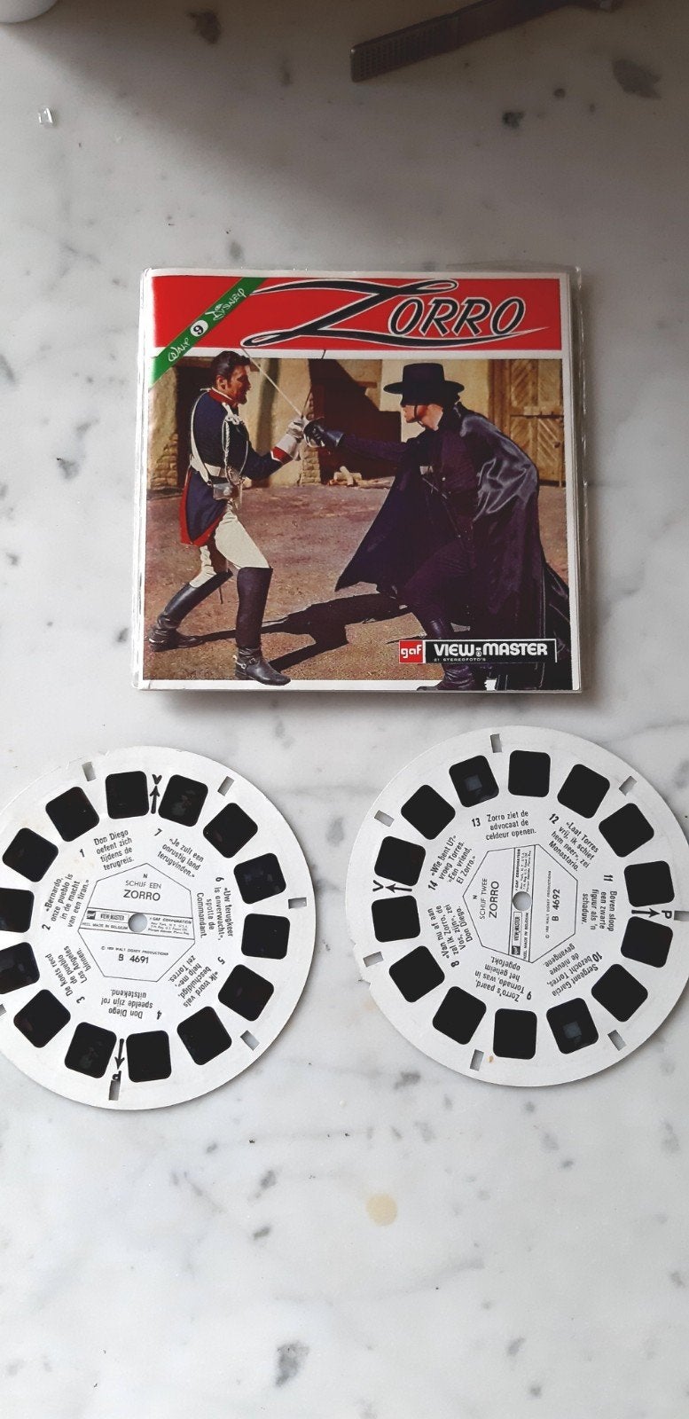 set 2 view master schijfjes,  ZORRO, Ophalen of Verzenden