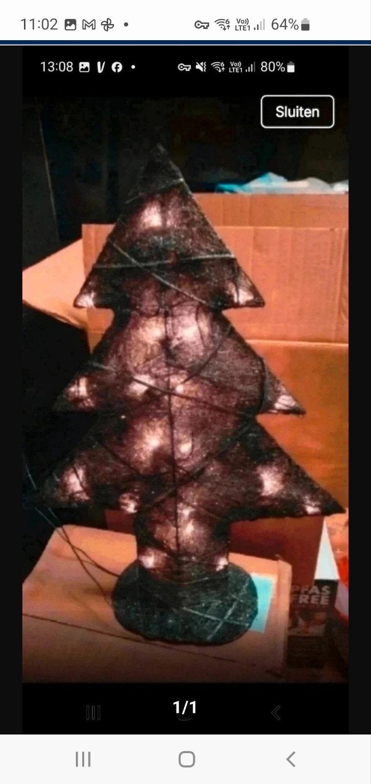 nieuwe grote kerstboom met verlichting echt prachtig, Ophalen of Verzenden