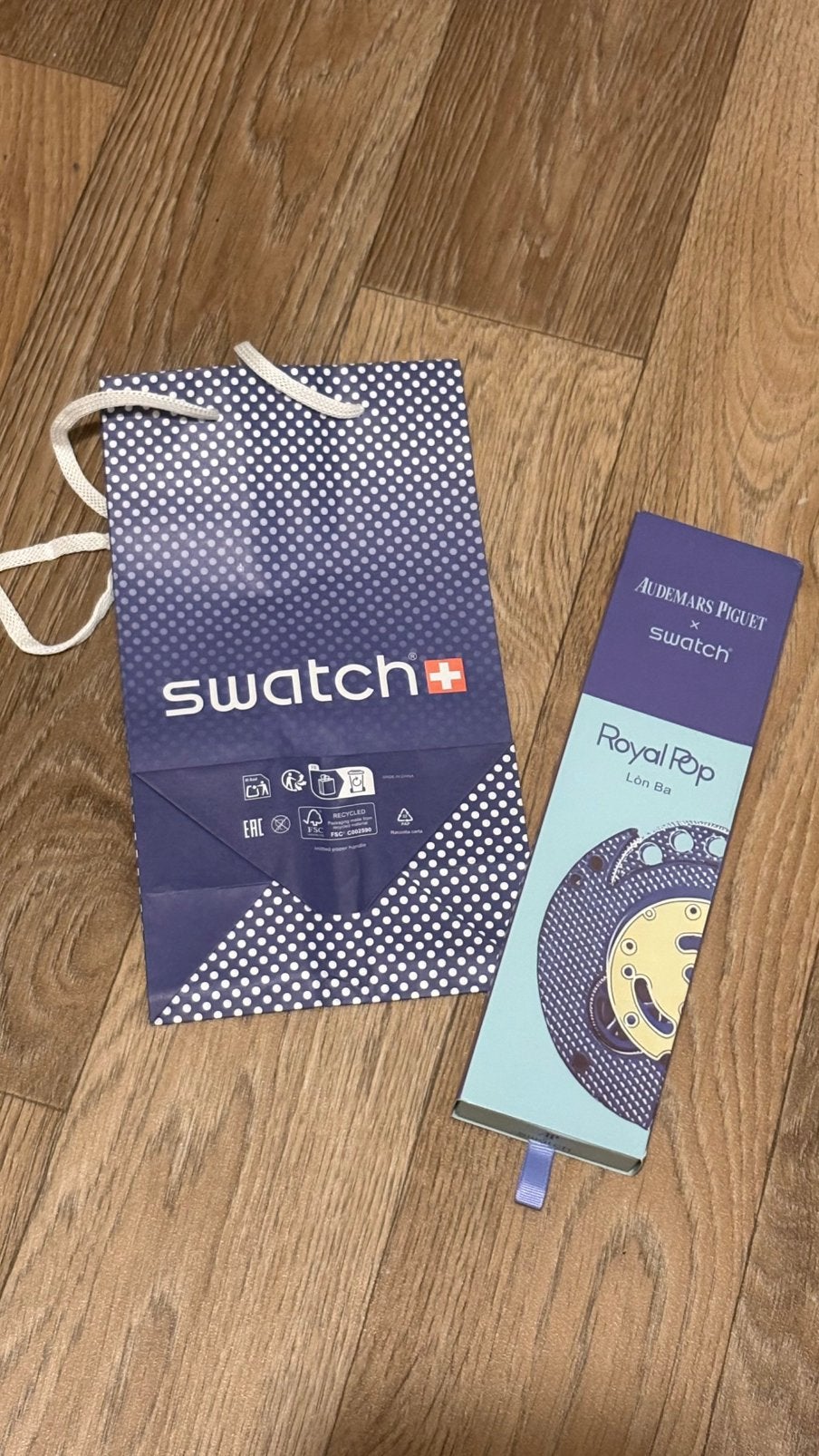 AP X SWATCH, Handtassen en Accessoires, Horloges | Heren, Ophalen of Verzenden, Zo goed als nieuw, Swatch