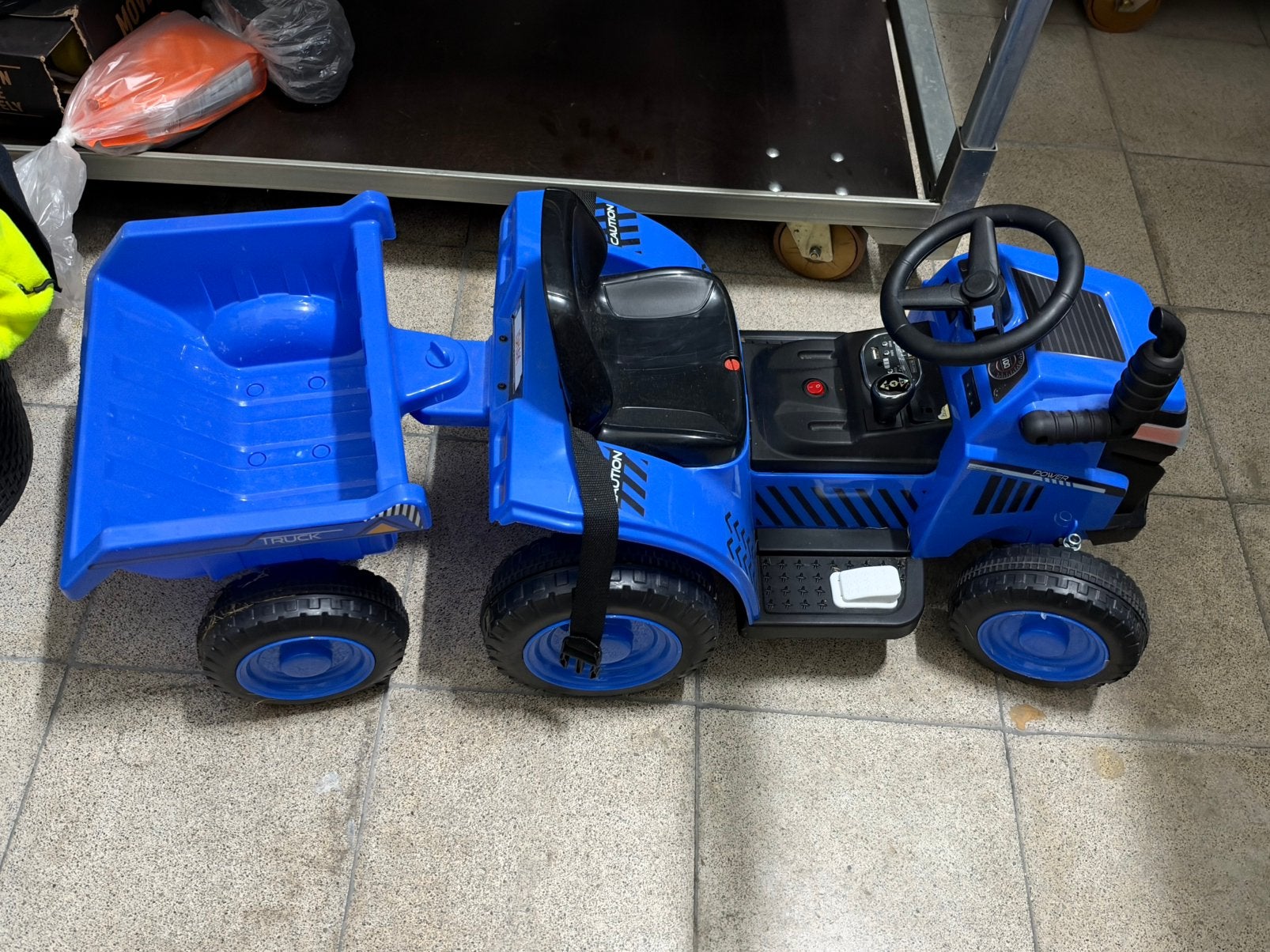 Tracteur pour enfants avec remorque/camion à benne amovible, Accuvoertuig, Comme neuf, Website, Website