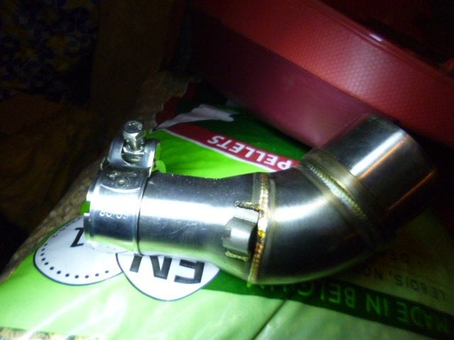coude inox universel d'échappement moto, neuf, Enlèvement, Neuf
