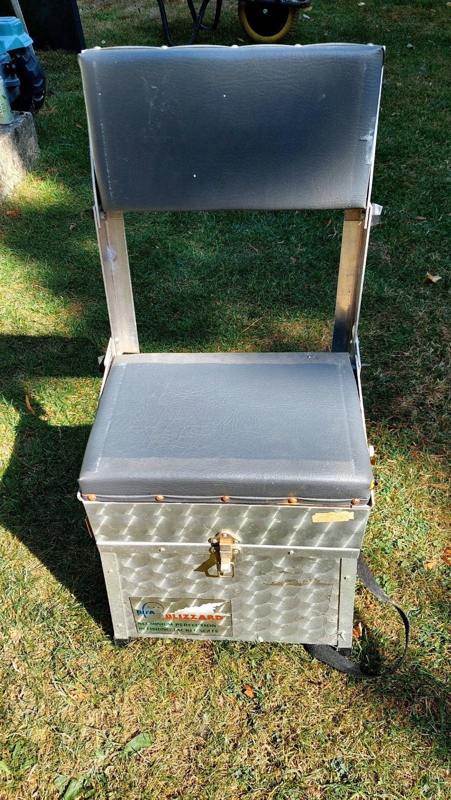 Panier pêcheur avec siege aluminium, Enlèvement, Comme neuf