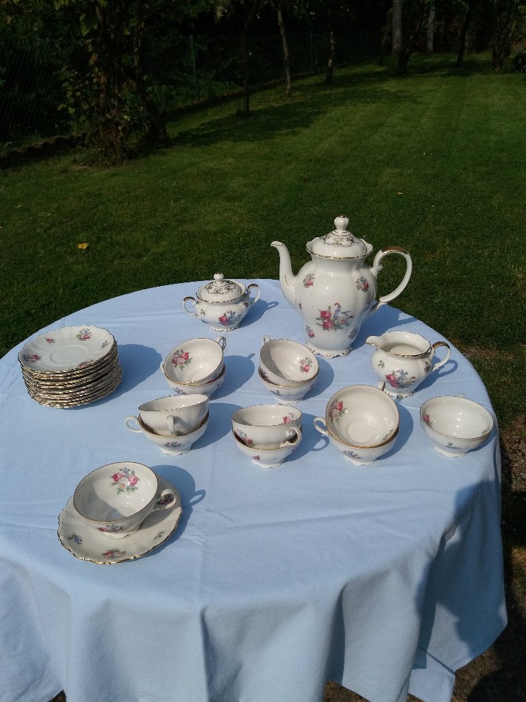 Service à café -12 pers- Porcelaine Baviere, Enlèvement, Comme neuf, Porcelaine, Service complet