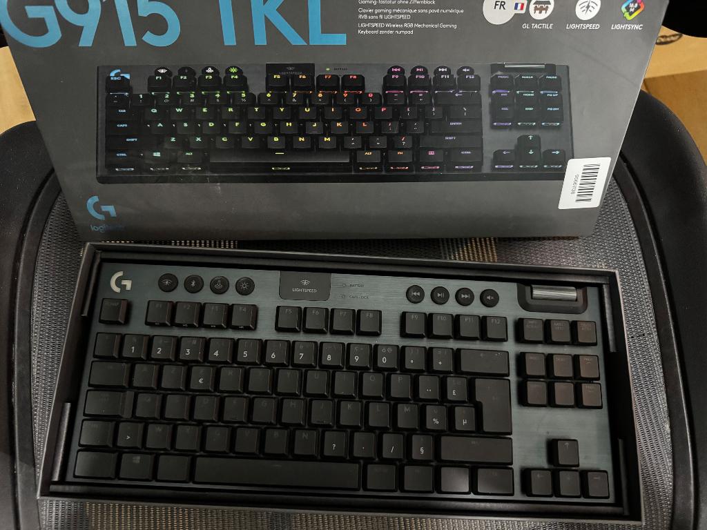 Logitech G915 TKL Lightspeed, Logitech G, Clavier gamer, Azerty, Comme neuf