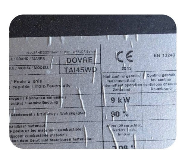 houtkachel Dovre TAI45WD, Huis en Inrichting, Kachels, Ophalen, Houtkachel, Zo goed als nieuw, Vrijstaand