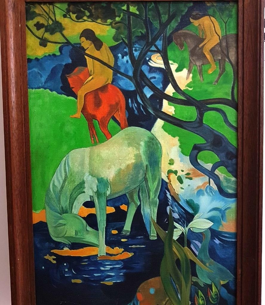Schilderij Gauguin op doek (kopie), Enlèvement