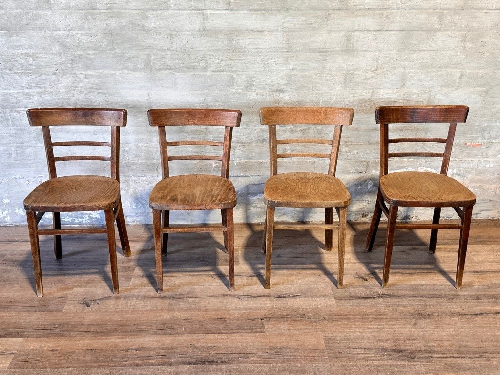 40 oude cafe stoelen / prijs per stoel, Enlèvement ou Envoi, Brun, Bois, Authentiek