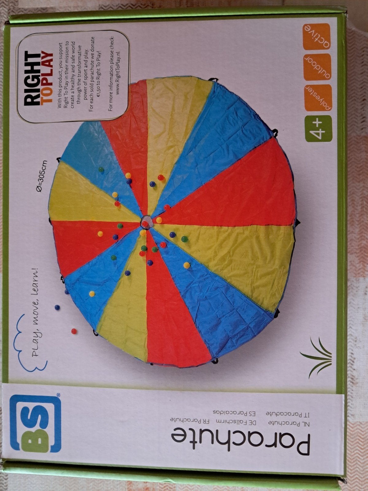 Nieuwe parachute BS, Ophalen
