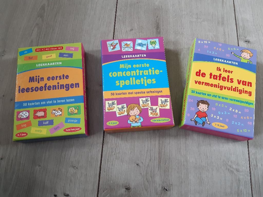 3 doosjes met leerspelletjes, Ophalen of Verzenden, Nieuw, Taal en Lezen