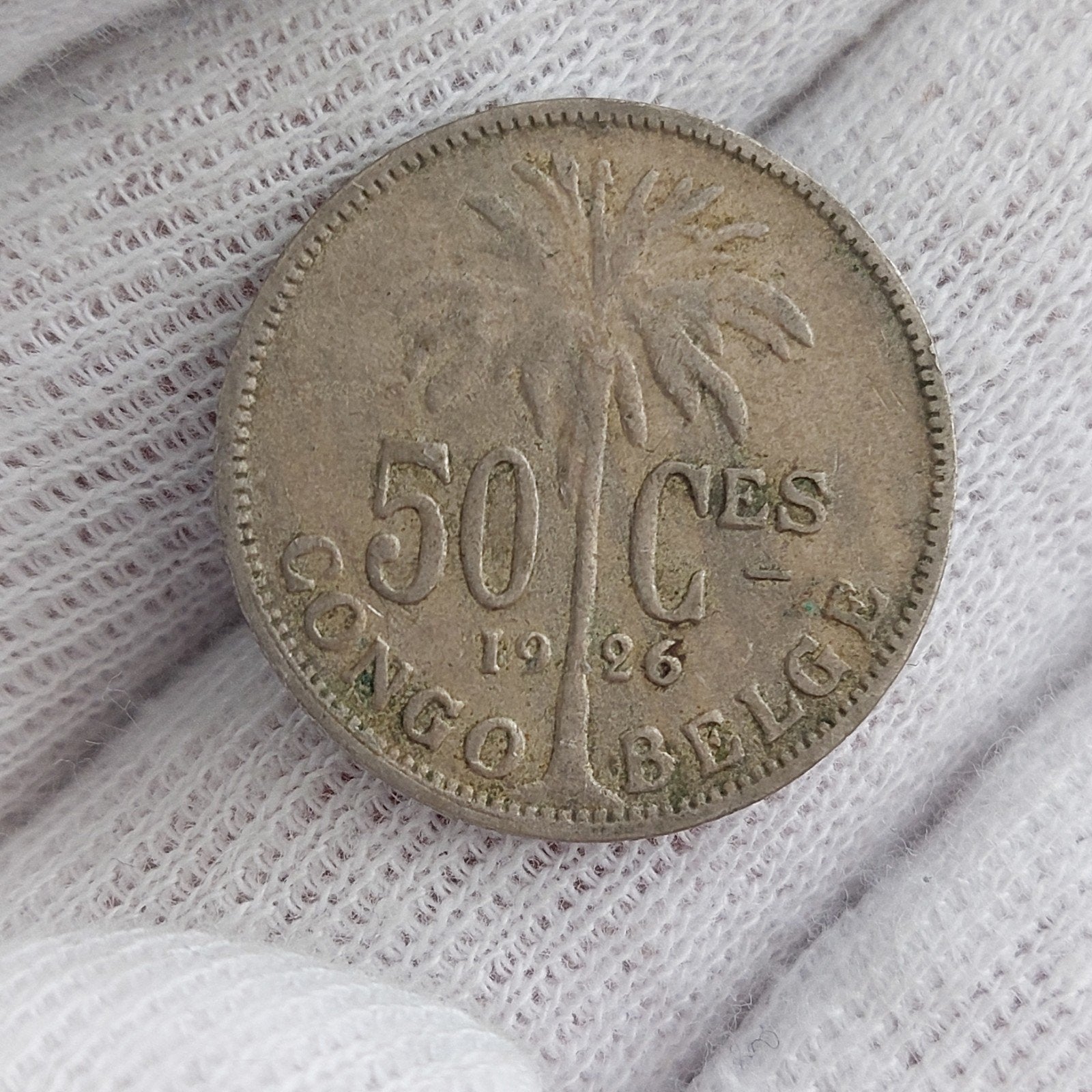 Munt/Belgisch Congo/50 Centimes/1926 FR, Ophalen of Verzenden
