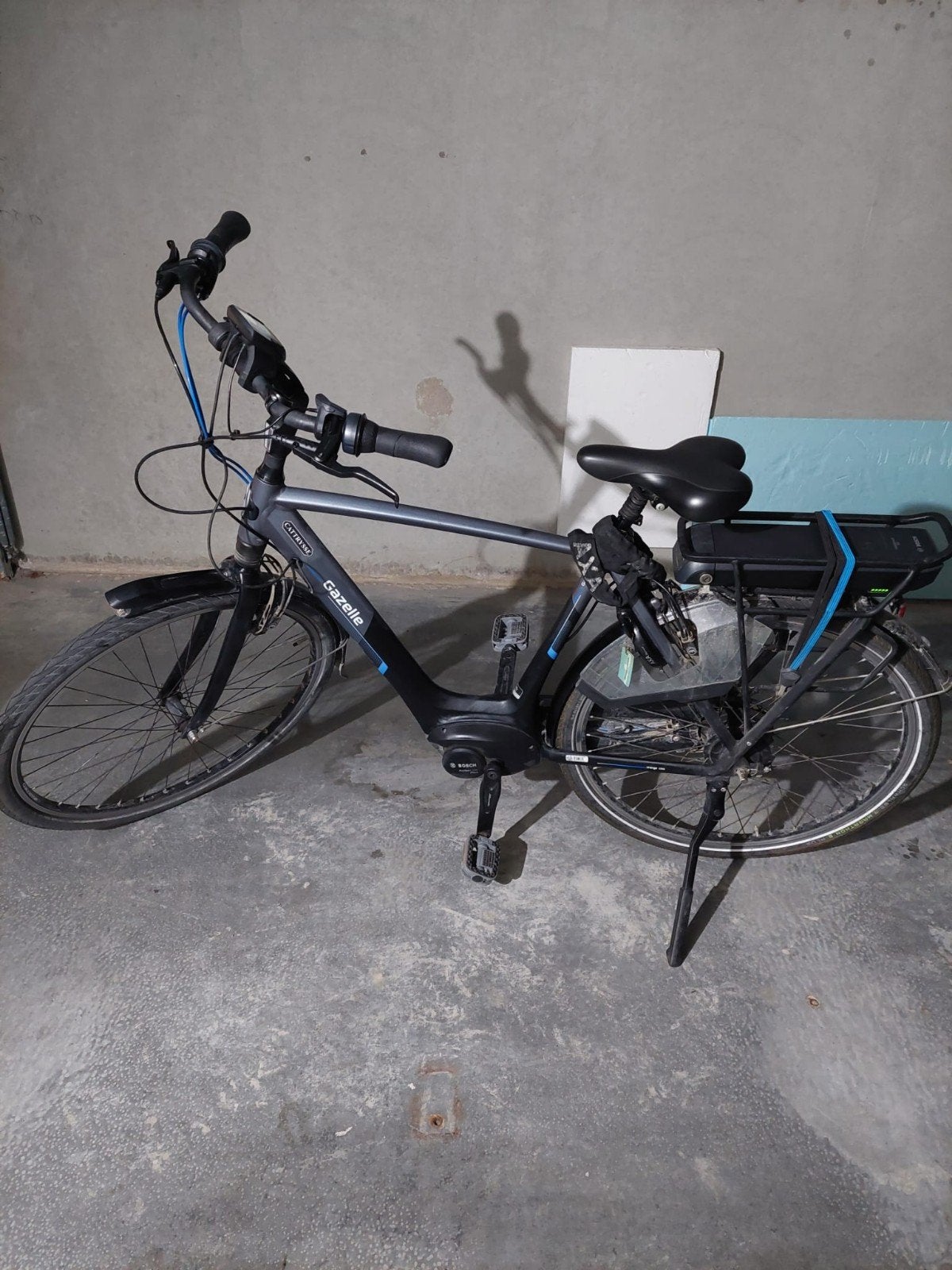 Elektrisch herenfiets Gazelle, Fietsen en Brommers, Ophalen, Gebruikt, 50 km per accu of meer, 55 tot 59 cm