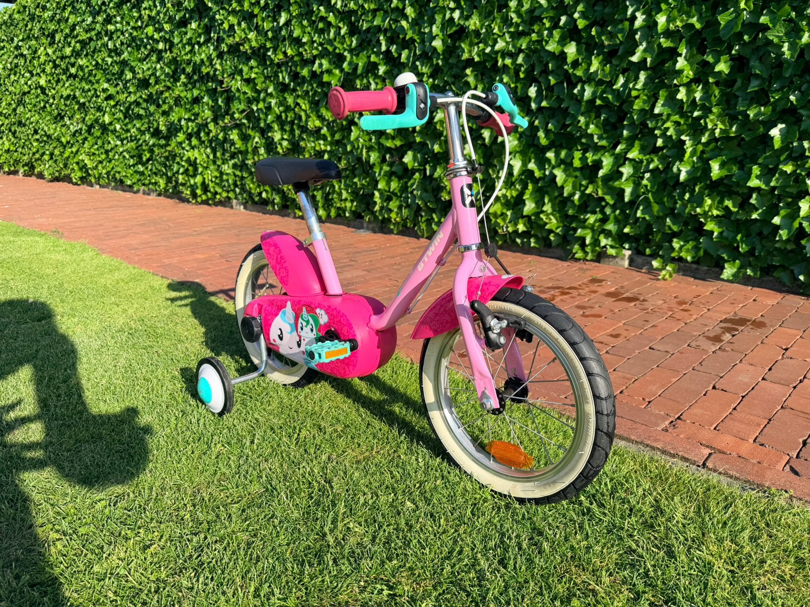 Kinderfiets roze FIETS 14 INCH 3-5 JAAR 500 UNICORN B'TWIN, Fietsen en Brommers, Ophalen, Zo goed als nieuw