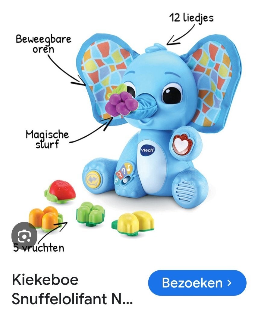 Vtech snuffel olifant, Kinderen en Baby's, Ophalen, Nieuw, 6 maanden tot 2 jaar