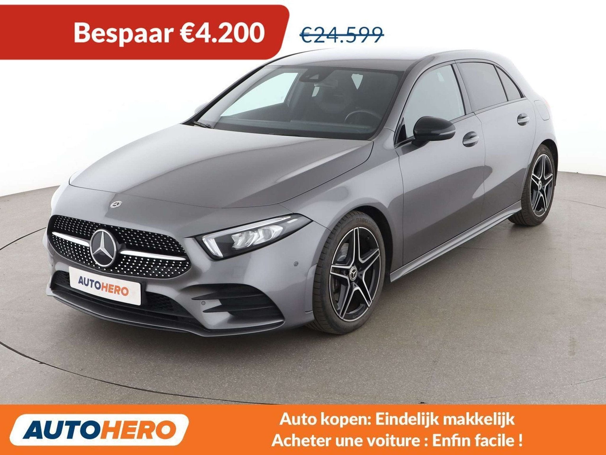 Mercedes-Benz A-Klasse 180 A 180 d AMG Line (automatique), Euro 6, 116 ch, Alcantara, Noir