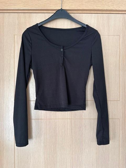 Ribbelshirt maat M (nr7413), Kleding | Dames, T-shirts, Maat 38/40 (M), Zwart, Ophalen of Verzenden, Zo goed als nieuw