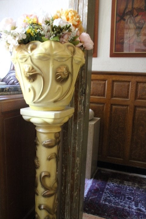 vase et piédestal art nouveau, Enlèvement
