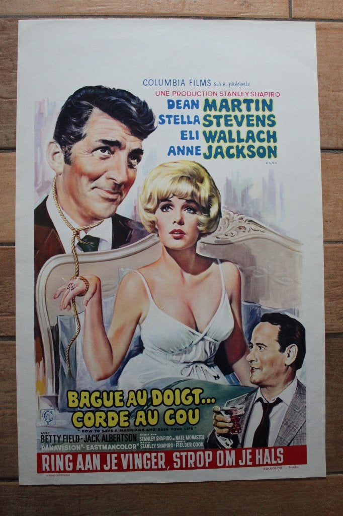 filmaffiche Dean Martin How To Save A Marriage filmposter, Rechthoekig Staand, Ophalen of Verzenden, Zo goed als nieuw, A1 t/m A3