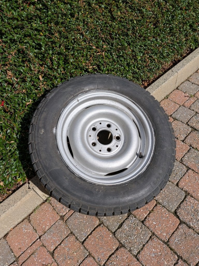 Roue de secours / Jante tôle d'origine Mercedes W115 W123, 14 pouces, Pneus et Jantes, 4 Saisons, 175 mm