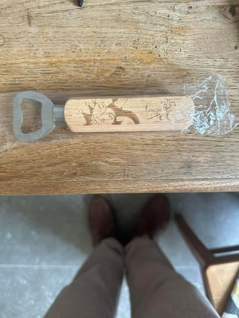 brugse zot opener hout, Verzamelen, Ophalen, Nieuw, Flesopener, Overige merken