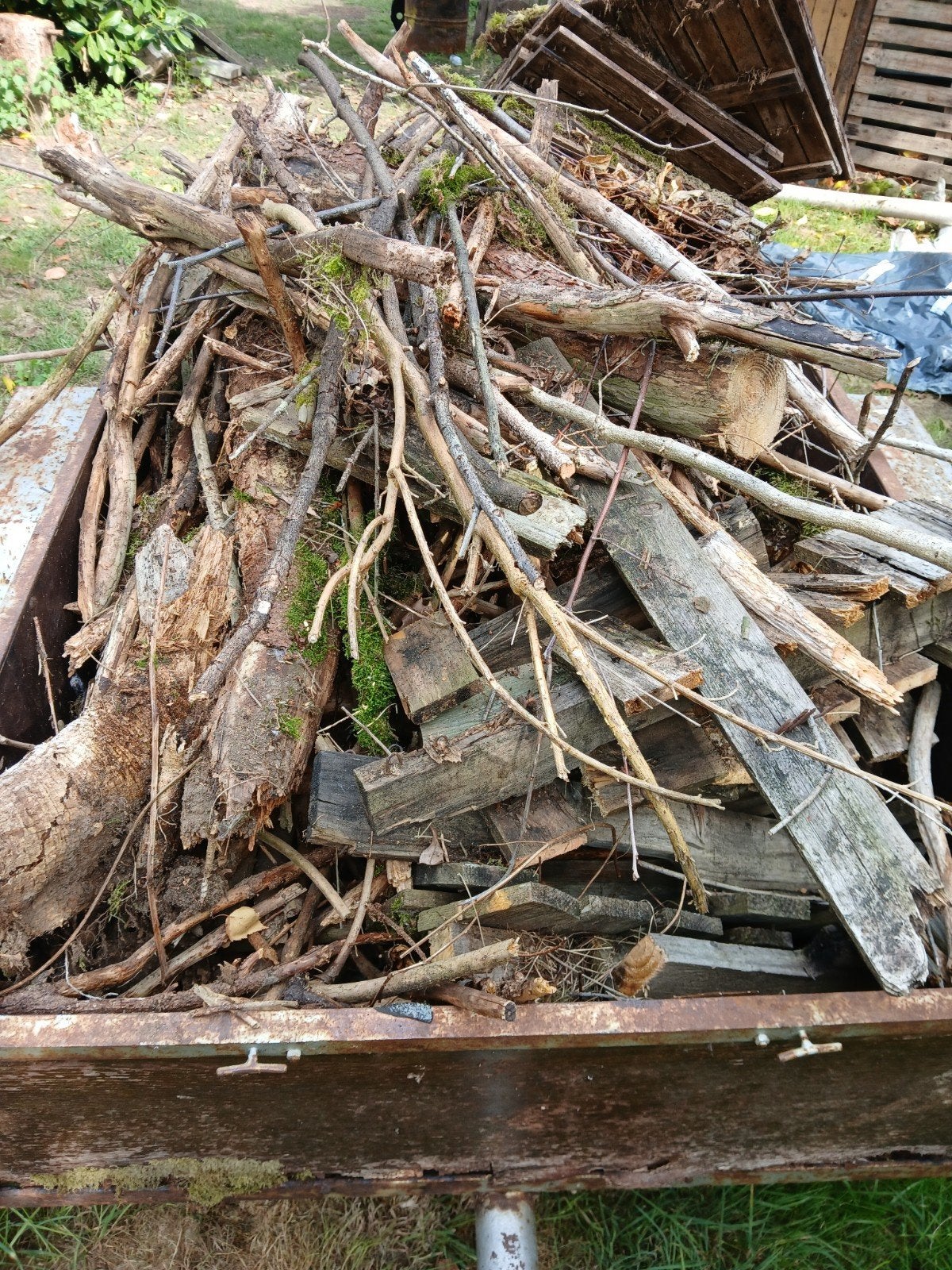 afvalhout gratis, Jardin & Terrasse, Bois de chauffage, Enlèvement
