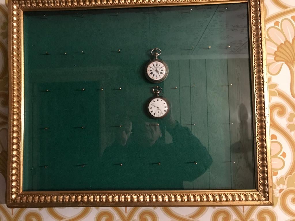 zakhorloge kast voor 30 stuks op te bergen achter glas, Antiek en Kunst, Ophalen