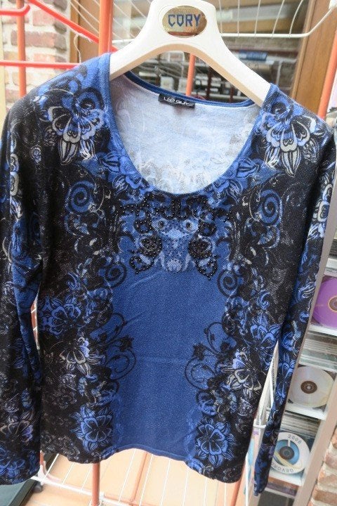 Pull nieuw Leo Guy blauw met pareltjes mt L, Kleding | Dames, Truien en Vesten, Blauw, Maat 42/44 (L), Ophalen of Verzenden, Leo Guy
