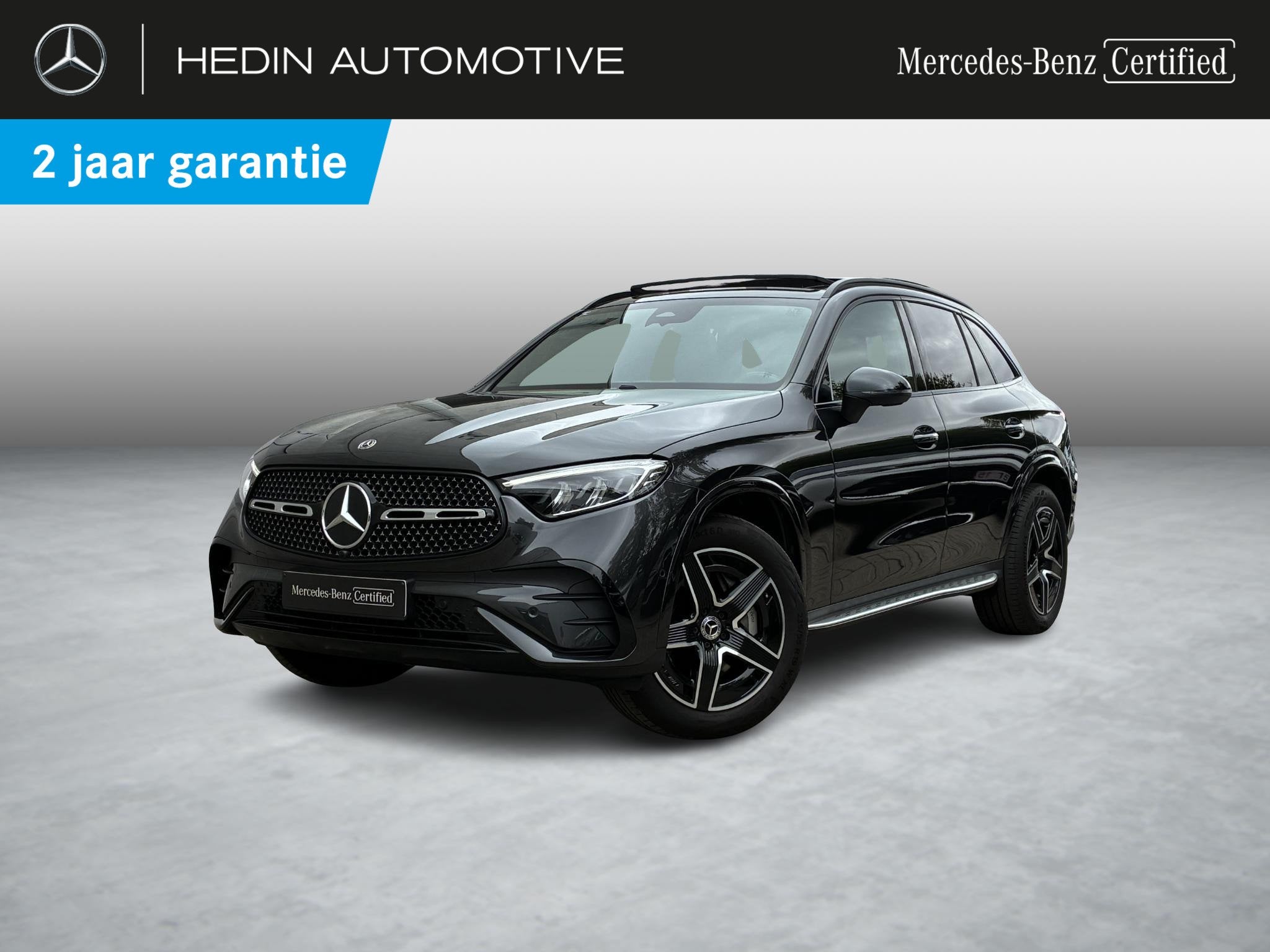 Mercedes-Benz GLC-klasse 200 4MATIC SUV AMG Line | Panoramis, Auto's, Mercedes-Benz, Automaat, Stof, Gebruikt, Zwart