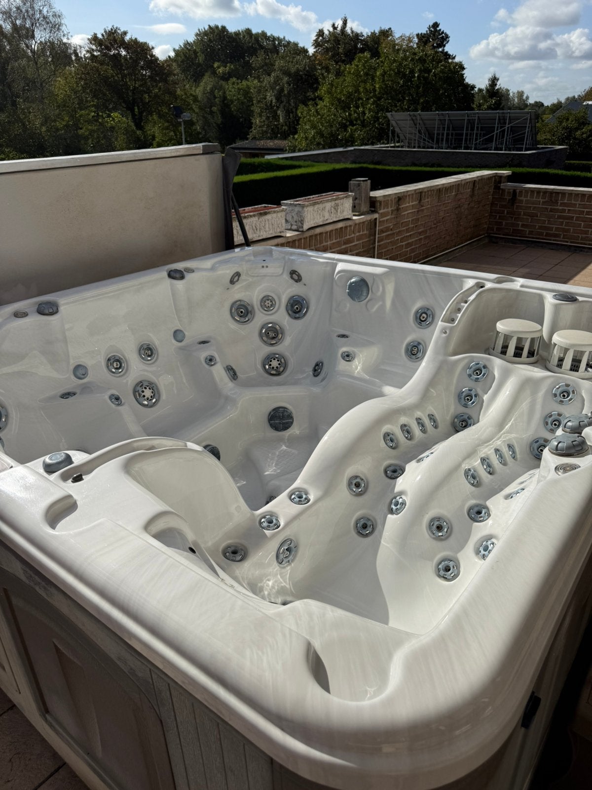 Jacuzzi, Tuin en Terras, Ophalen, Zo goed als nieuw, Afdekzeil, Inbouw