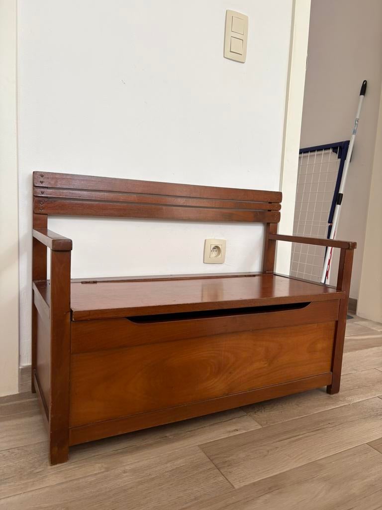 Vintage bankje met opbergruimte, Huis en Inrichting, Woonaccessoires | Kisten, Ophalen, Zo goed als nieuw