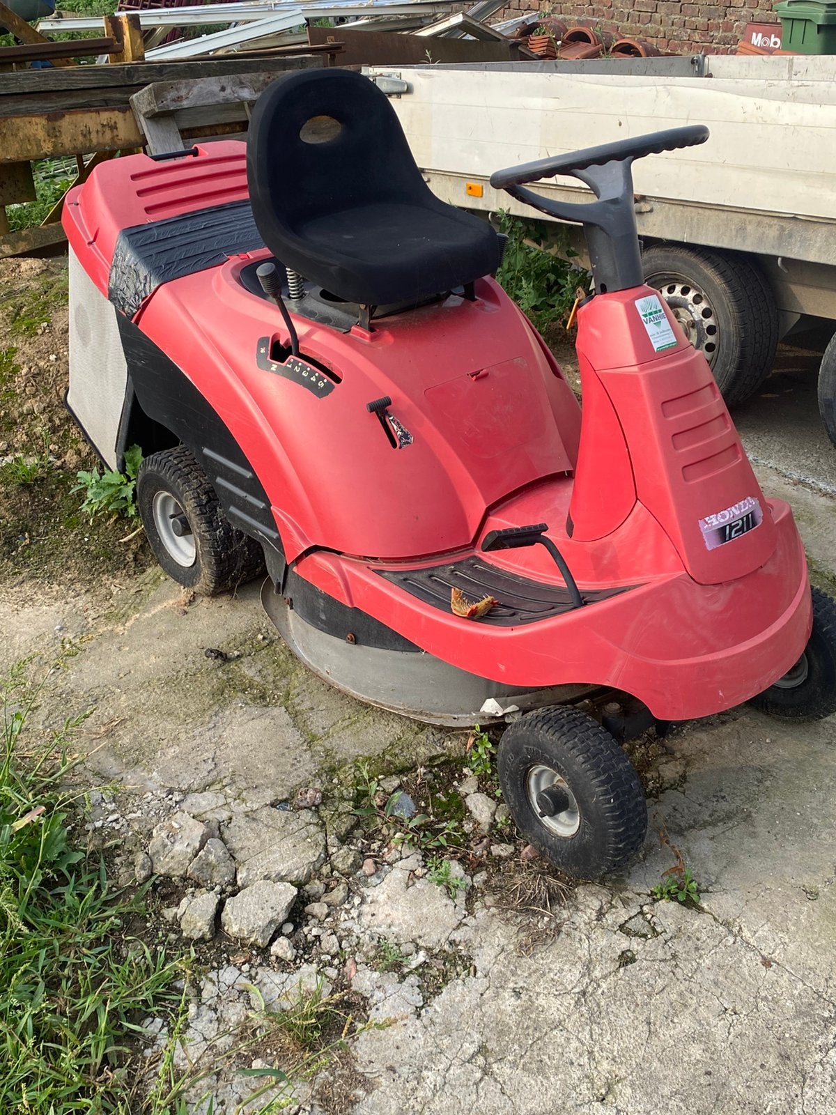 Zitmaaier honda 1211 met werk aan, Tuin en Terras, Ophalen, Gebruikt, Elektrische starter, Minder dan 90 cm