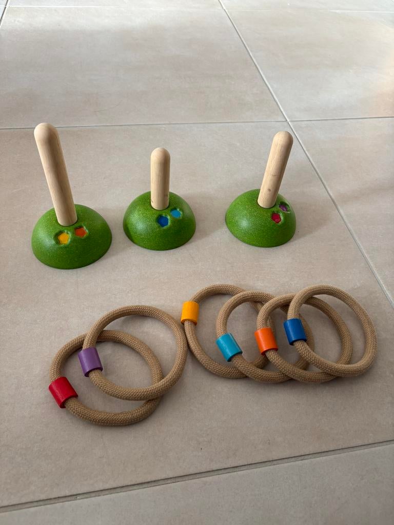 Houten ringwerpspel van Plan Toys, Enlèvement, Comme neuf, Autres types