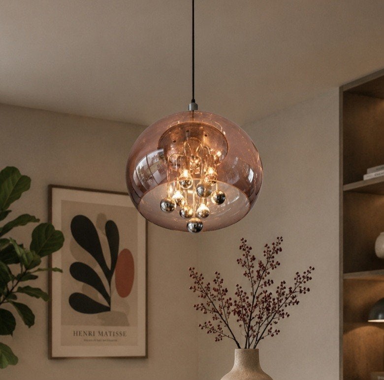 Lampe suspendue Spage Age Spoutnik Vintage de Herda, Enlèvement