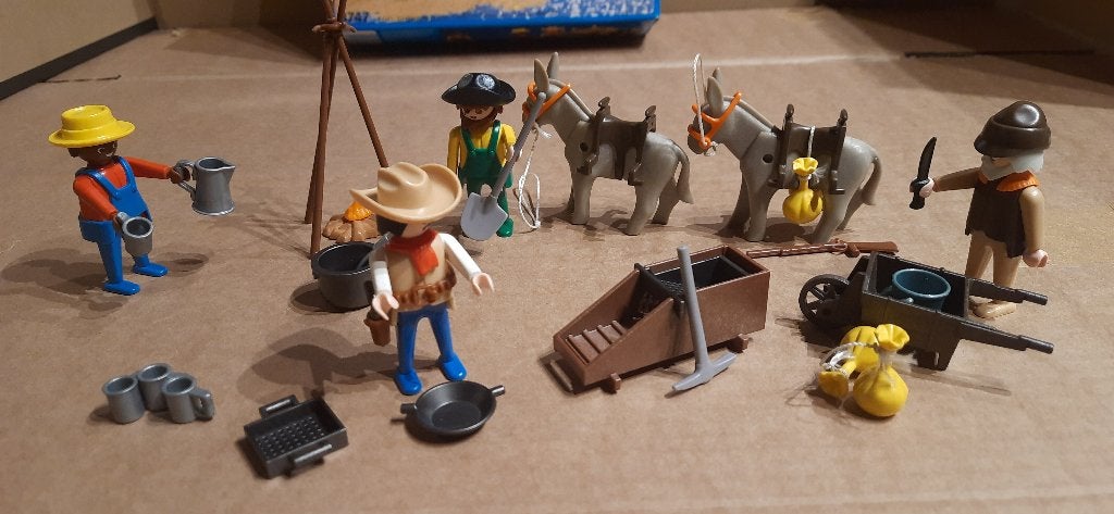 Vintage Playmobil 3747 - Goudzoekers, Gebruikt, Complete set, Ophalen of Verzenden, Figuren