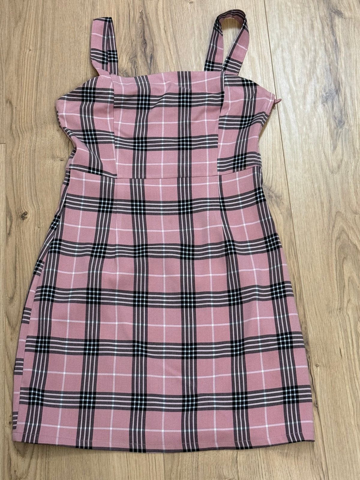 Geruit kleedje H&M, Kleding | Dames, Ophalen of Verzenden, Zo goed als nieuw, Roze, Maat 36 (S)